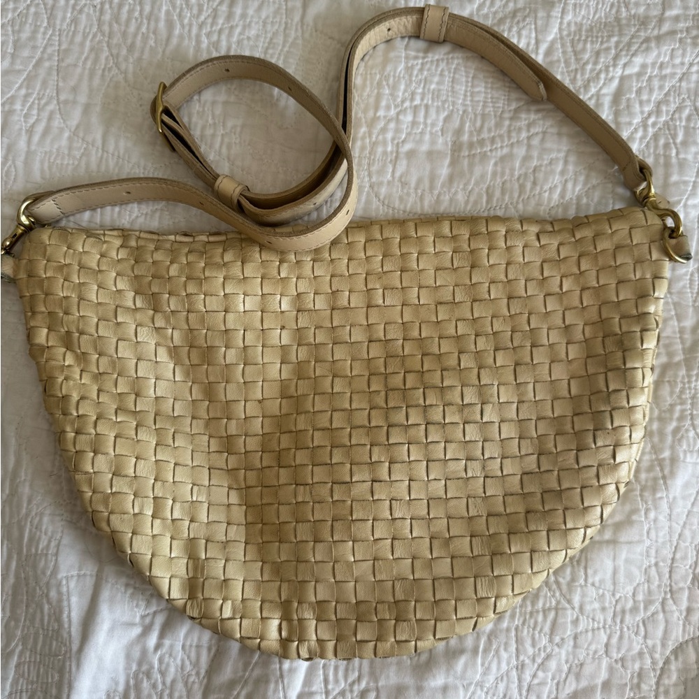 Clare V Woven Cream Shoulder Bag - Picture 6 of 8